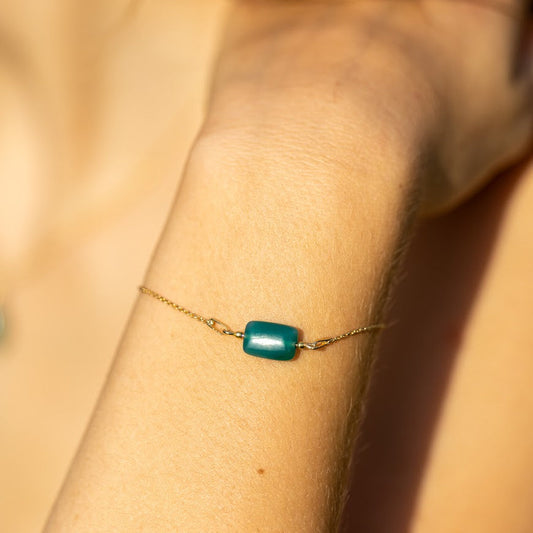 Armband VALERIA | Groene agaat