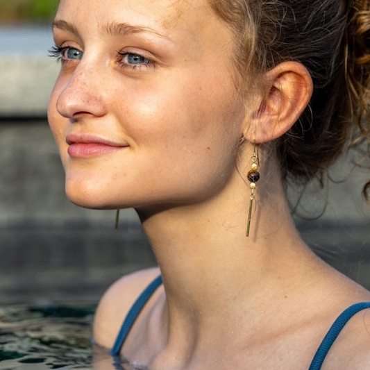 Oorbellen SAVANAH| Tijgeroog